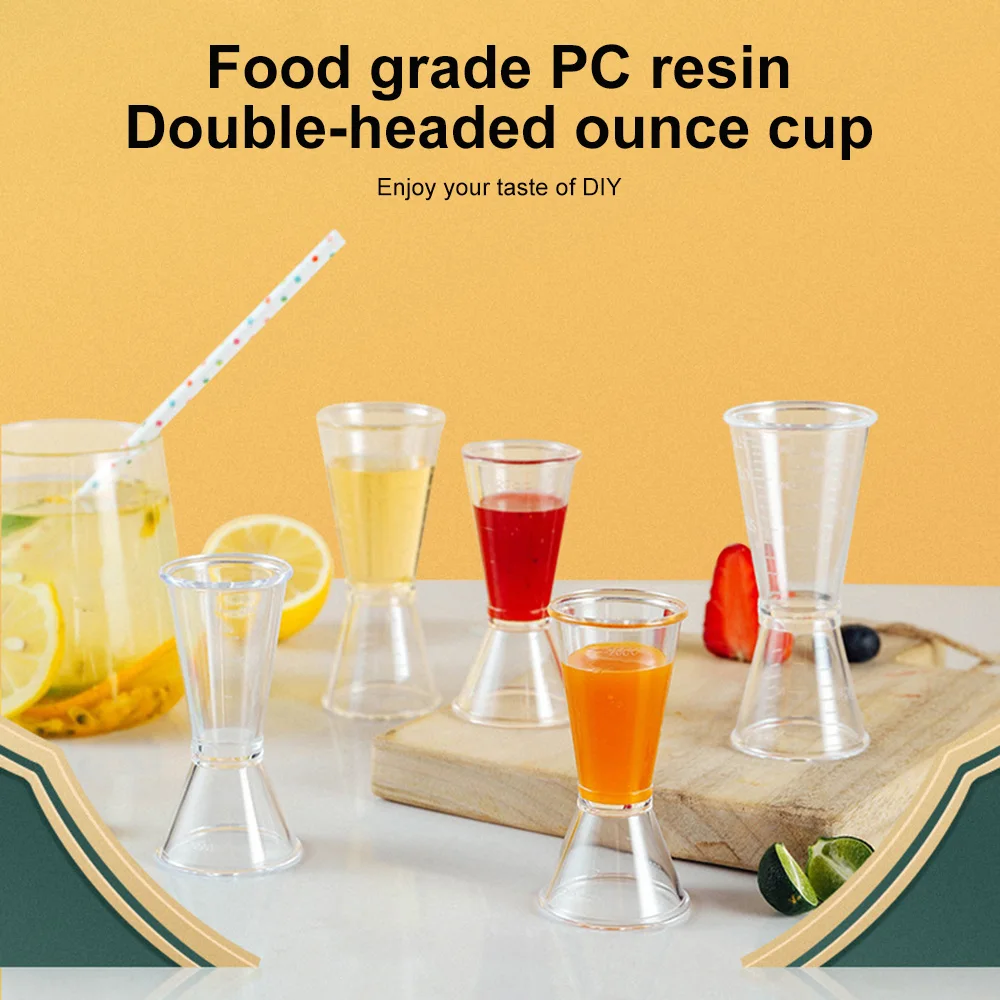 Measuring Jigger 1PC Cocktail Measure Cup Double End Measuring Cup Ounce Milk Tea Coffee Mixing Wine Measuring Apparatus for Home Bar Party stainless steel measuring cups