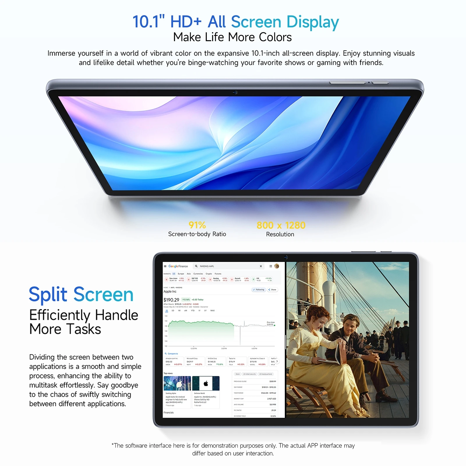 Ulefone Tab W10 WiFi Tablet PC Gift Pack Version 4GB+128GB 10.1 inch Android 14 6600mAh Unisoc T606 Octa Core Tablet