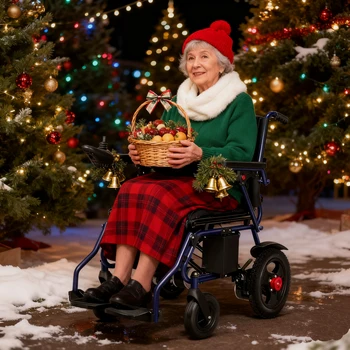 Magazzino UE 27KG Terapia di riabilitazione Forniture Proprietà Sedia a rotelle elettrica economica pieghevole, sedia a rotelle elettrica da 500 W