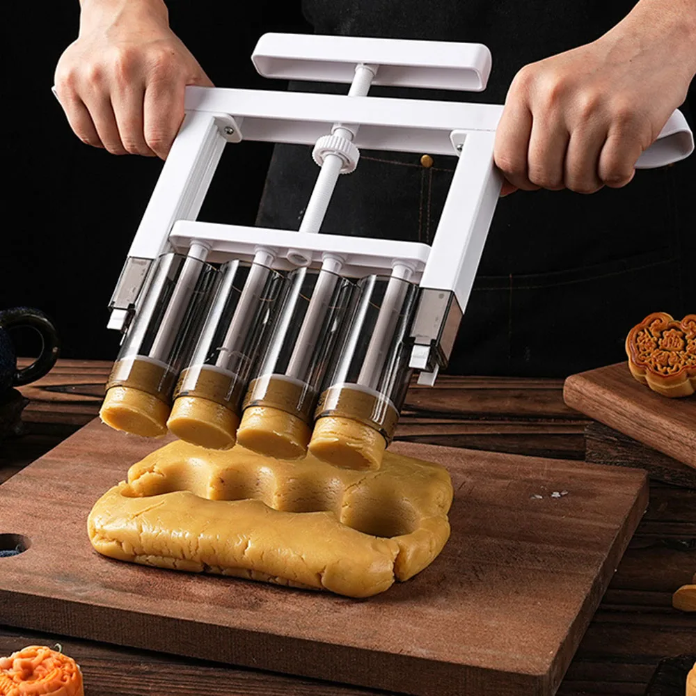 Mooncake Mold Filling Dispenser Cookie Stamps IY Hand Pressure Baking Fondant Decoration Tools Kitchen Food Pastry Stress Mold