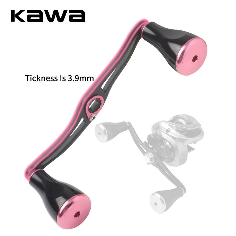 Kawa New Fishing Reel Handle Metal Handle Wit Alloy Knobs Length 130mm 49g/pc Suit D/S Casting Fishing Reel DIY Tackle Accessory