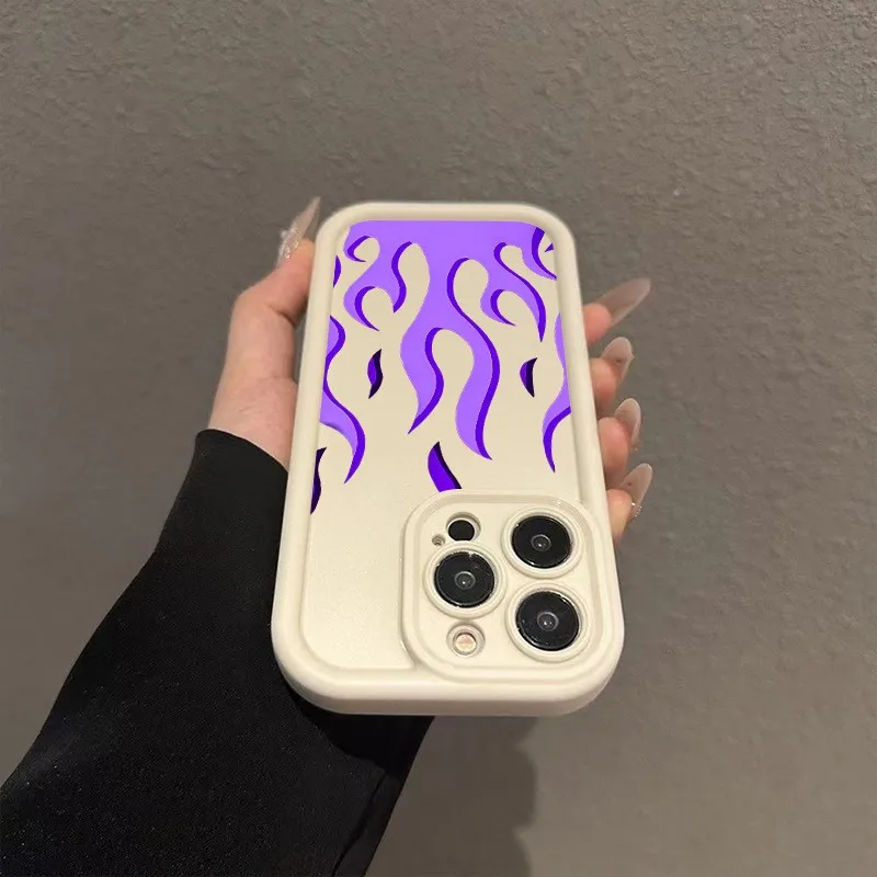 Personalized Purple Flame Pattern Phone Case Cover