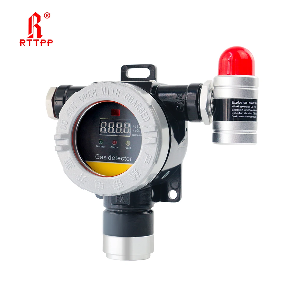 RTTPP 24H Real-Time Fixed Gas Monitor, industry Gas Leakage Detection H2 H2S NH3 CH4 C2H2 EX LEL Toxic Detector