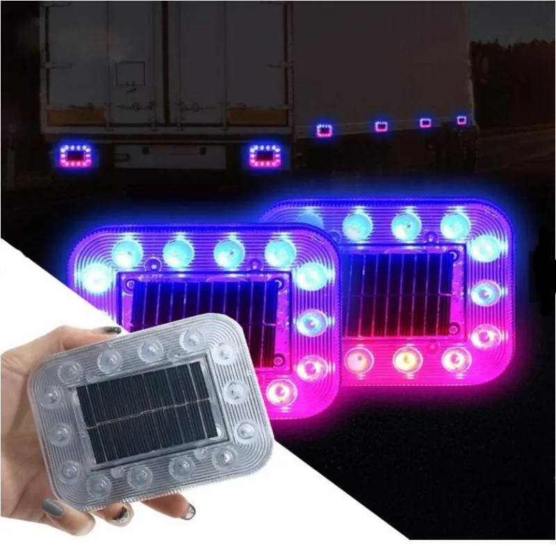 

Solar Car Warning Flash Light Night Safety Flashing Super Strong Magnetic Base Car Lamp Anti-Collision Wide Tail Light Auto Tool