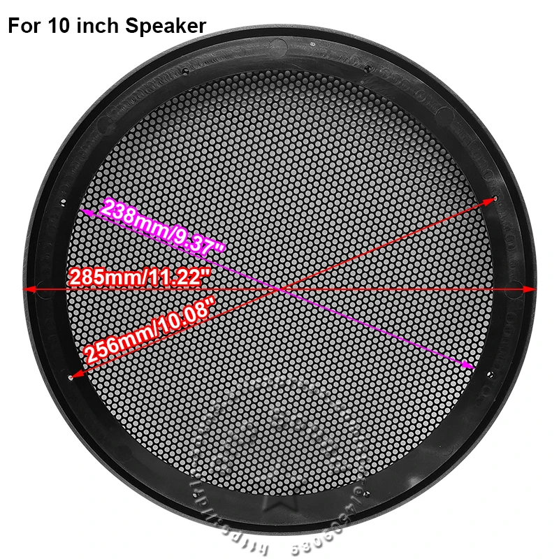 Audio, Círculo Decorativo, Metal Mesh, Grille Proteção, 10