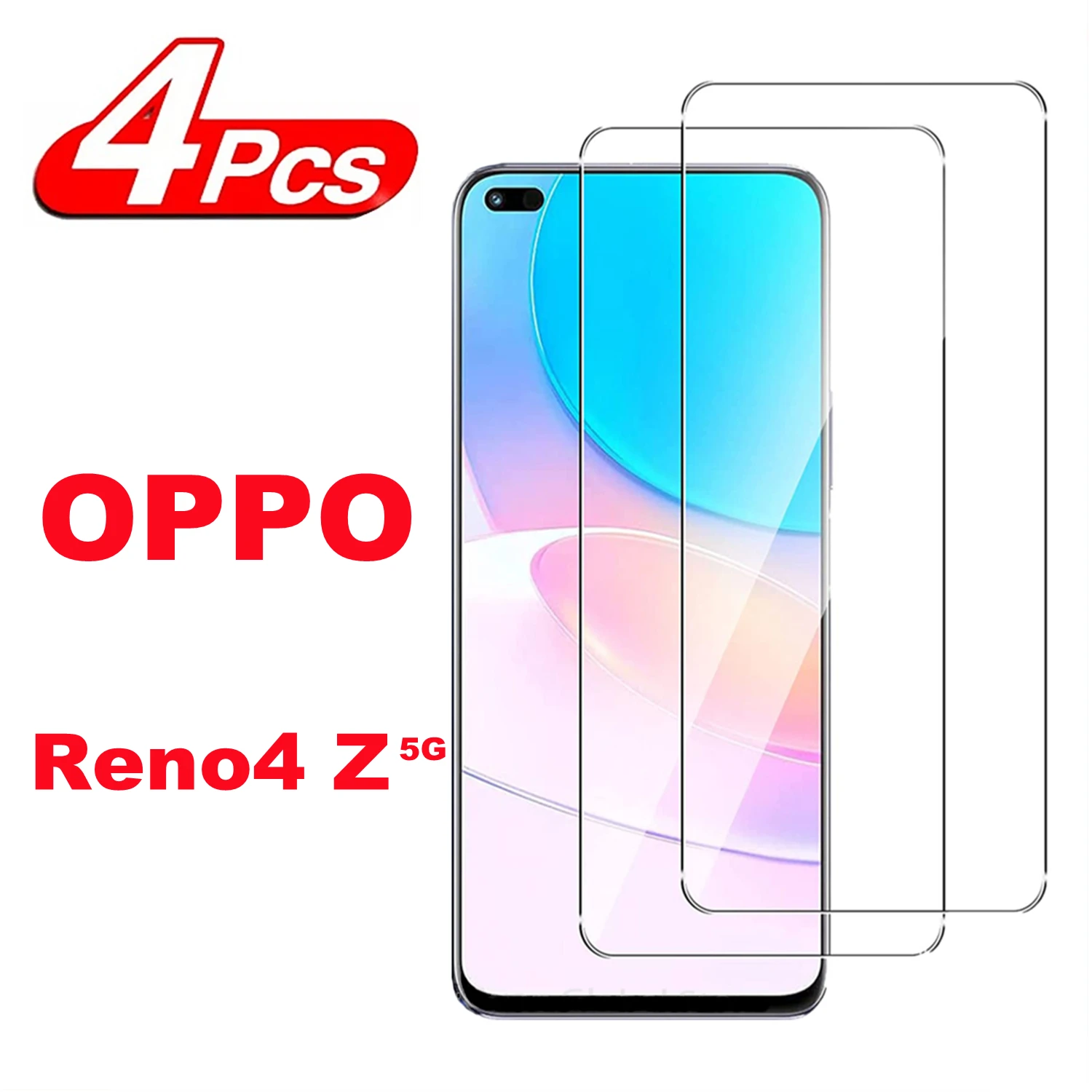 2/4 шт. закаленное стекло для OPPO Reno4 Z 5G Защитная стеклянная пленка для экрана