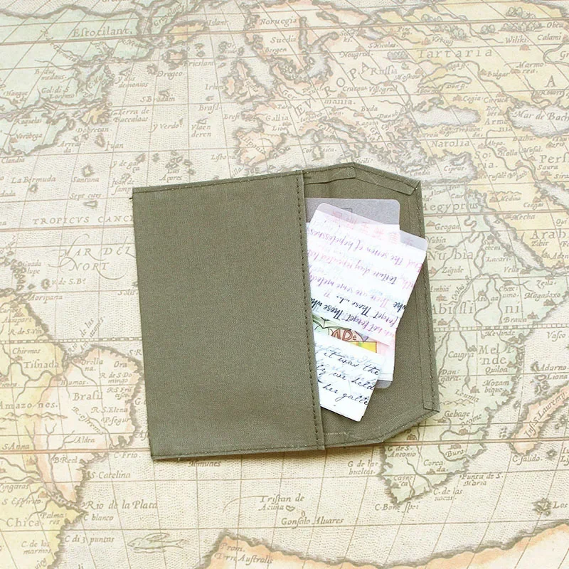 Fromthenon Traveler Notebook Journal Storage Bag Vintage Olive Green Canvas Stationery Card Holder for Midori Travelers Notebook