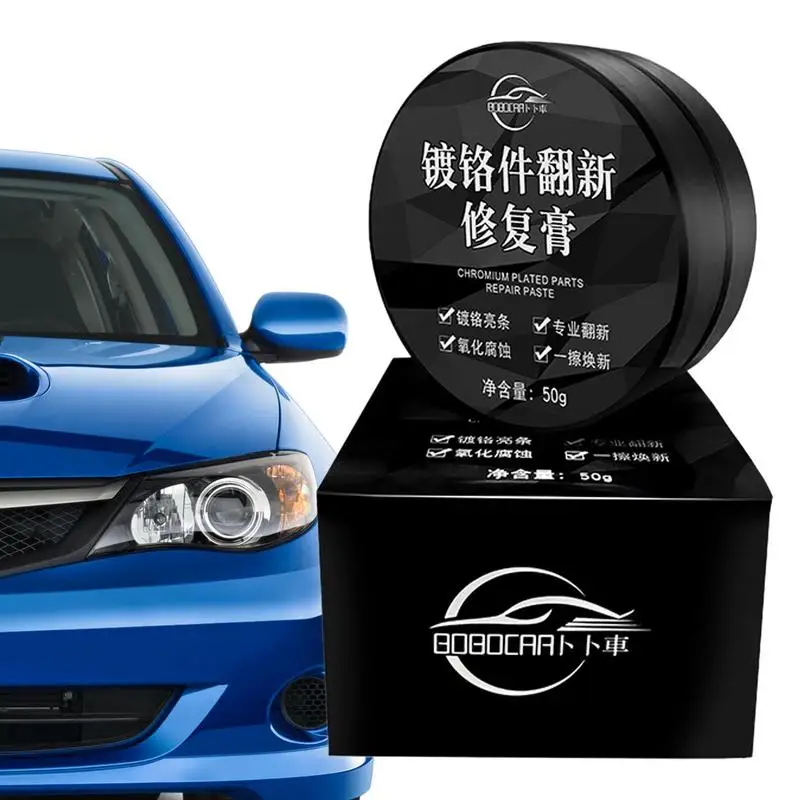 

Car Chrome Polishing Cream Anti-Rust Car Metal Polish Repair Paste Quickly Refurbish Refurbishment Tool For RVs Auto Bumpers