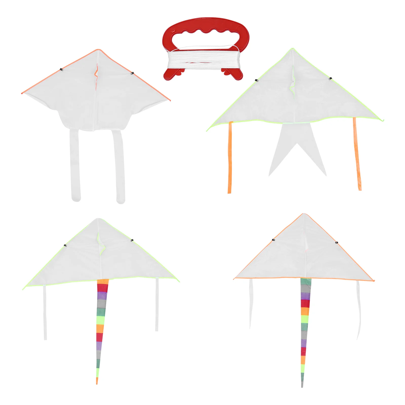 

4 Sets DIY Kids Kites with Kite Making Blank Decorating Coloring Flying Kite for Kids Children
