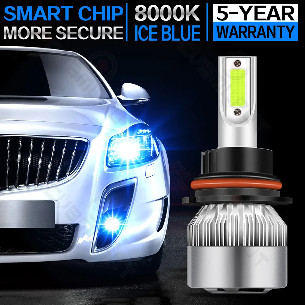 

CHUSYYRAY 2PCS Car lights 2879-9007 Super Bright LED Headlights High Low Beam Fog Light Bulb White 6000K Car accsesories