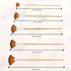 5pcs Fan Brush Set for Acrylic & Watercolor Painting - Nylon Bristles, Oil Paint Compatible 4