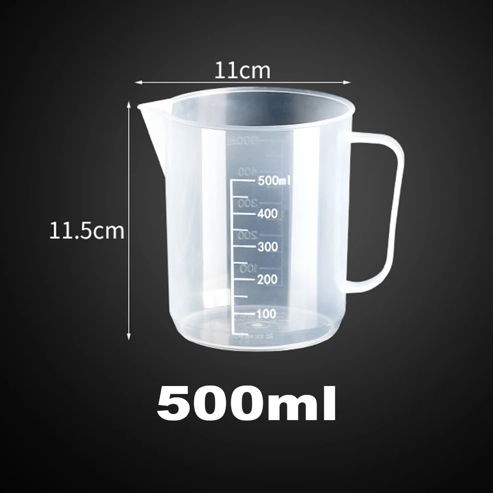 PC measuring cup Milk tea special measuring cup Plastic graduated Measuring Laboratory equipment 1000ml 500ml 250ml Mix