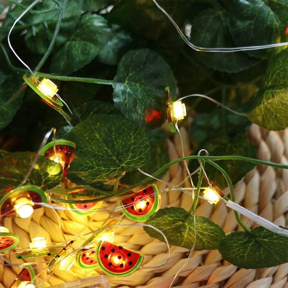 Artificial Watermelon Vine Reptile Lizards Terrarium Climb Decoration Fake Plants Leaves