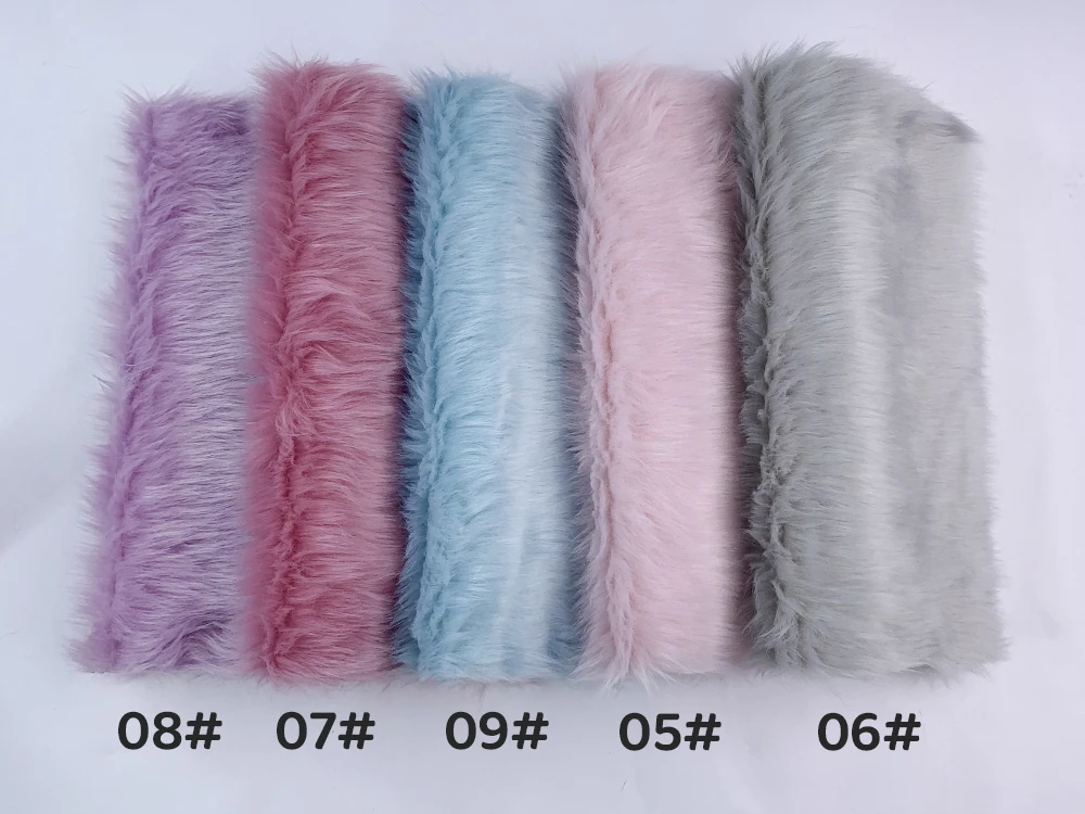 Kunstfell-Stoff 30x50cm Polyesterfaser Mittlere Dicke Webtechnik 2,5cm Lange Fellsträhnen Stoff für Cosplay Fursuit Fellmaterial – Detail 10