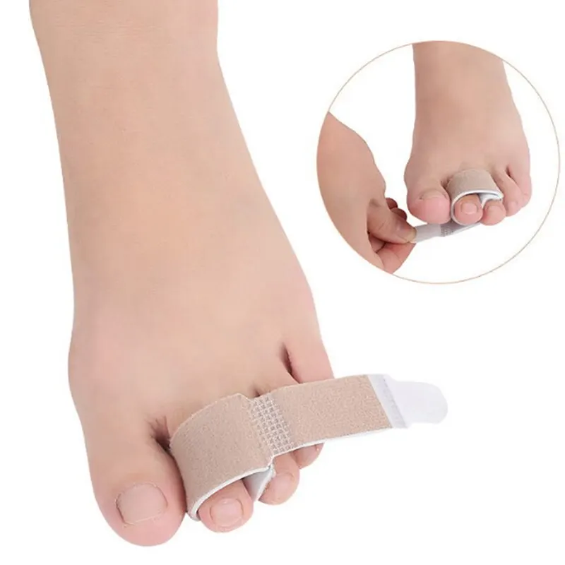 1PC Nylon Latex Toe Finger Straightener Hammer Toe Hallux Valgus Corrector Bandage Toe Separator Splint Wrap Foot Stretcher Care