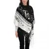 Custom Piano Keyboard Musical Notes Tassel Scarf Women Soft Shawl Wrap Female Winter Scarves 1