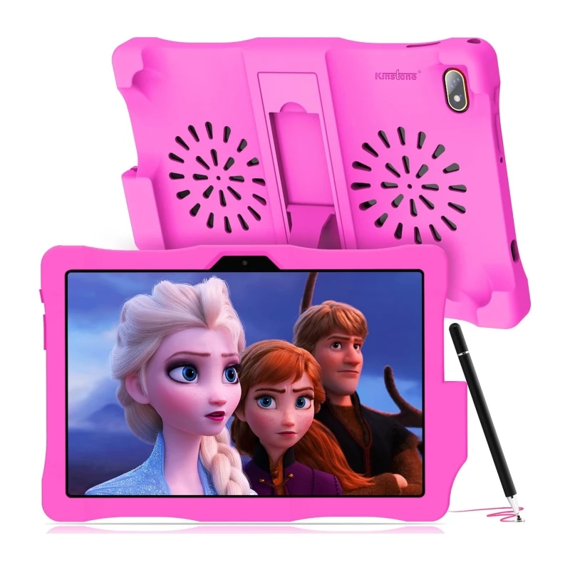 thumbnail image 1 of Tableta Android 12 para niños, regalo, funda de silicona, 10,1 pulgadas, 3 GB de RAM, 32 GB de ROM, T310, cuatro núcleos, 1,8 GHz, tipo C, 1280 x 800 IPS, 6000 mAh, 1 of 5