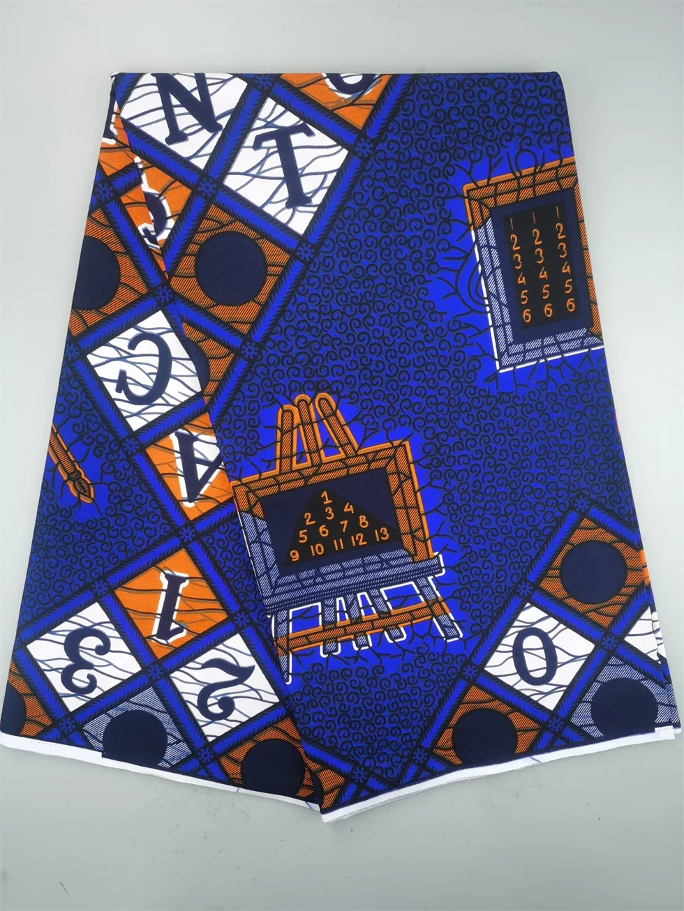 Authentic Wax Print Fabric African Dress Material 100% Cotton, 6 Yards