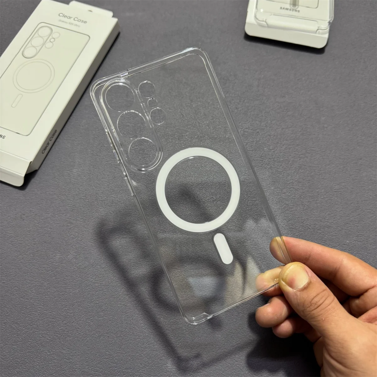 Crystal-Clear Magnetic Phone Case with Wireless Charging Compatibility