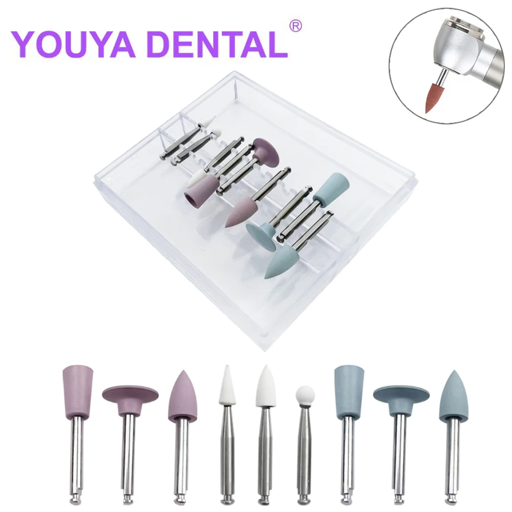 

9Pcs/Box Dental Composite Polishing Kit for Low-Speed Handpiece Dentistry Diamond Burs Contra Angle Teeth Polishing Tool Set