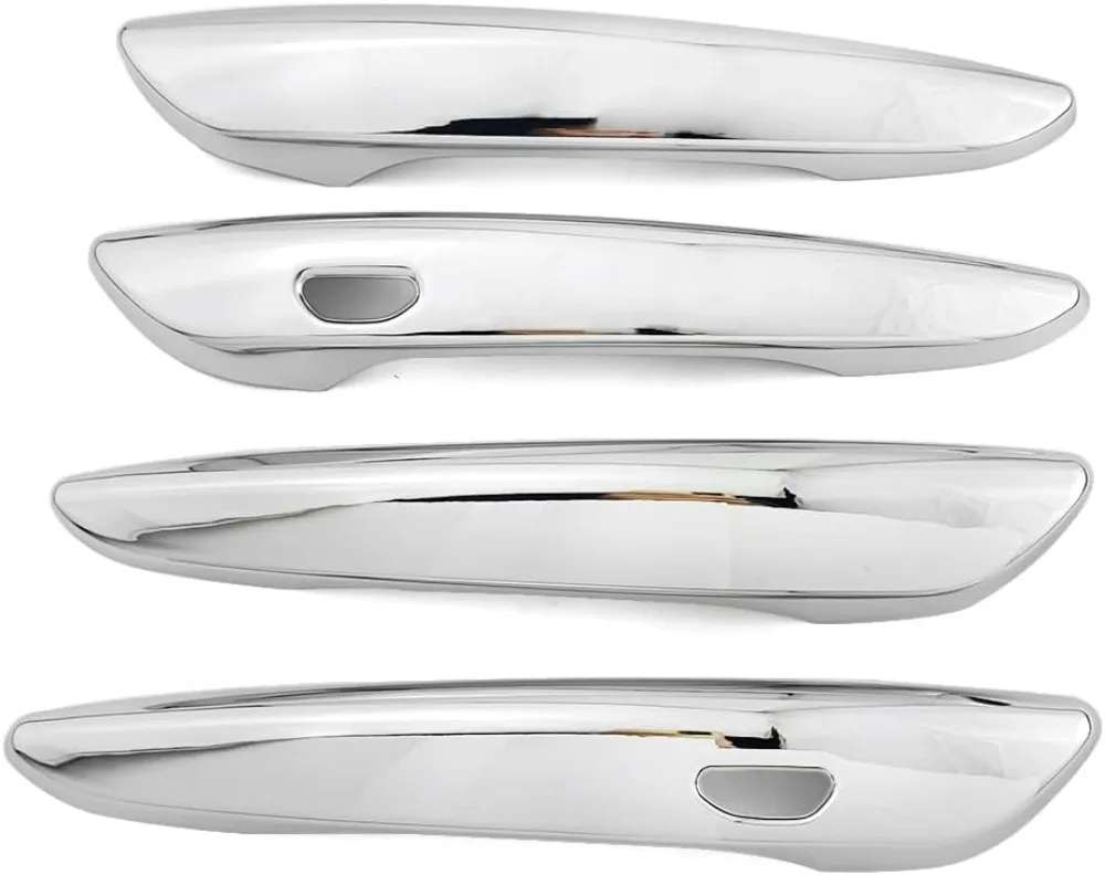 4x Black Chrome Carbon Fiber Exterior Car Door Handle Frame Panel Cover Trim ABS Sticker For Mazda 3 BP CX30 CX50 CX60 CX80 CX90