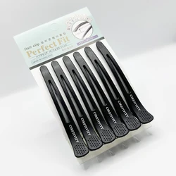 Professional Anti - Slip No - Trace Hair Styling Clips - Set of 6 (Black)