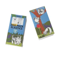 1 boîte Ormco Zoo pack élastiques dentaires orthodontiques Zoo Pack élastiques bandes de caoutchouc haute qualité Latex bretelles Force 2