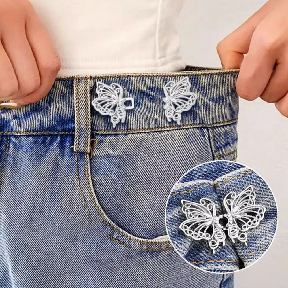 Tighten Waist Button for Women Skirt Pants Jeans Ornaments Adjustable Waist Clip Metal Pins Clothing Accessories Removable 4