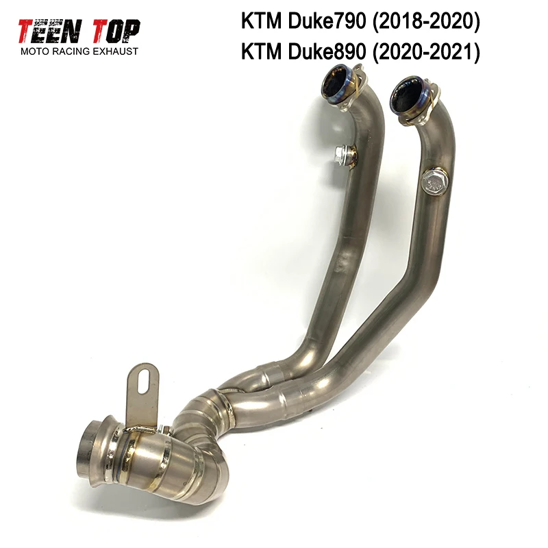 For KTM Duke 790 890 Exhaust Pipe Titanium 2018-2020 Motorcycle Exhaust Muffler Connector Tube Duke790 Duke890 Front Link Pipe
