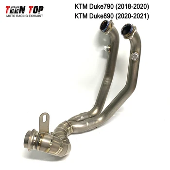 For KTM Duke 790 890 Exhaust Pipe Titanium 2018-2020 Motorcycle Exhaust Muffler Connector Tube Duke790 Duke890 Front Link Pipe