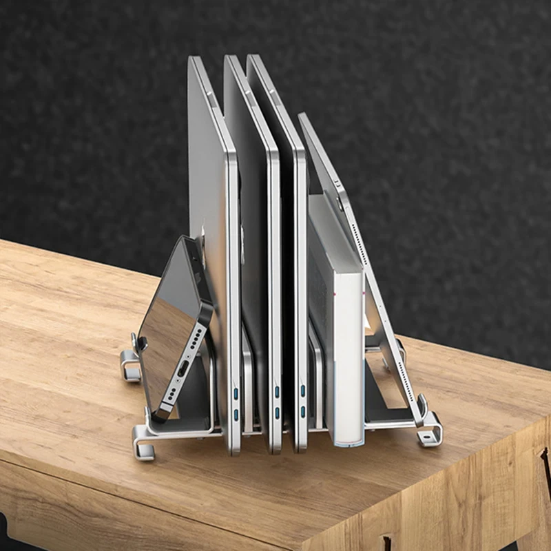 Portátil Vertical Cremalheira de Armazenamento Base de Suporte de Aço Carbono Desktop Dissipação de Calor Mesa em pé Suporte do Monitor Novo - Imagem 6