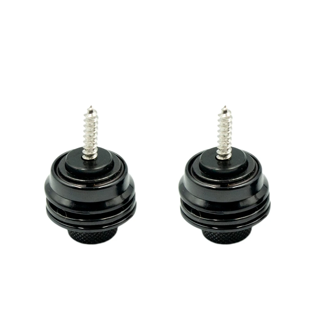 Guitar Strap Lock Straplock Straplok Button Guitarra Strap Black Flat Head Buckle Button Lock Pin Locking Accessories 2PCS