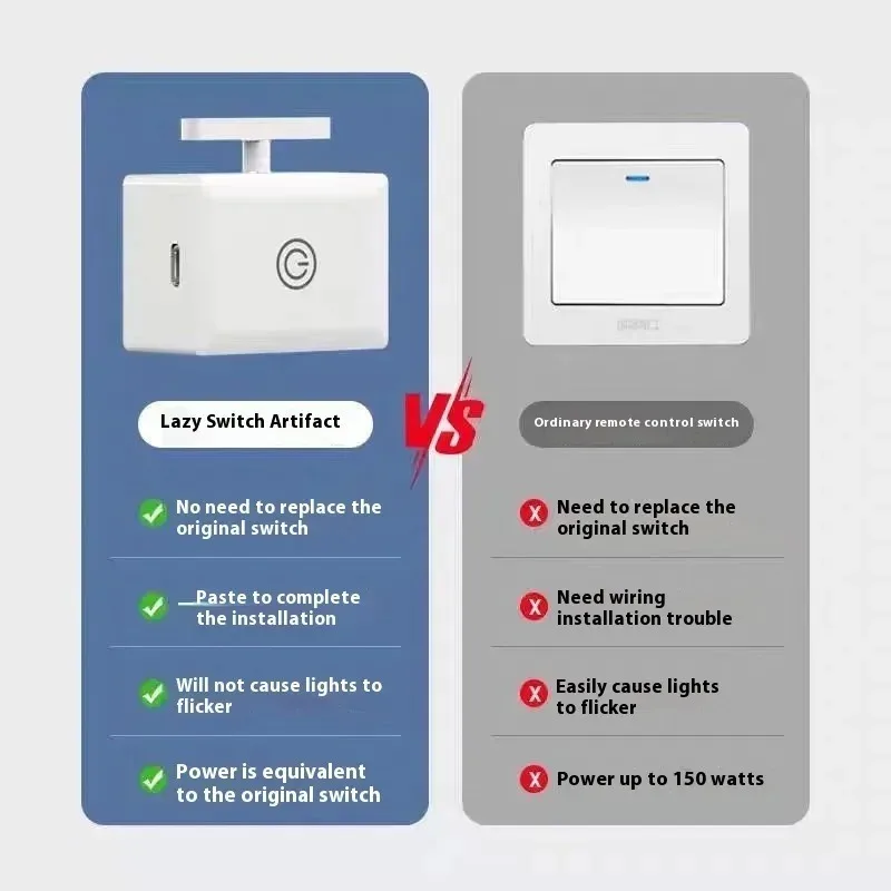 Light Switch Wireless Control Tool Automatic Button Pusher