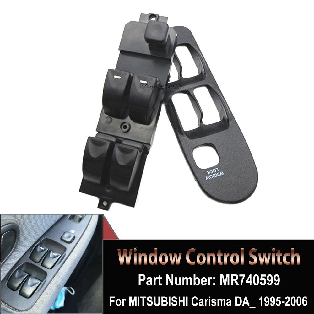 Per Mitsubishi Carisma Space Star 1995-2006 Car Electric Power Anteriore Sinistro Driver Pannello Interruttore Finestra Mr740599 Mr792845 Mr740599