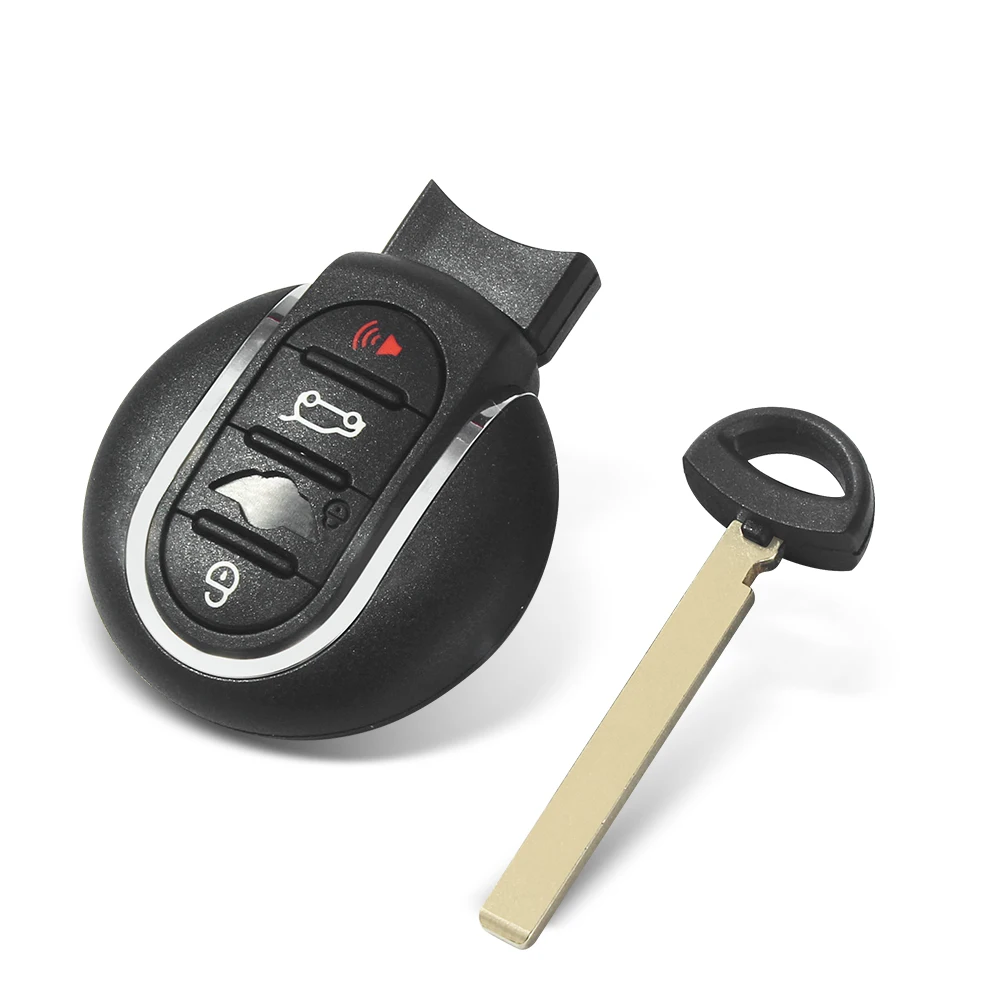 KEYYOU-3/4 버튼 자동차 키 케이스 홀더 스마트 원격 Fobs 커버 셸, BMW 미니 쿠퍼 F54 F55 F56 F57 F60 2015 2016 2017 2018