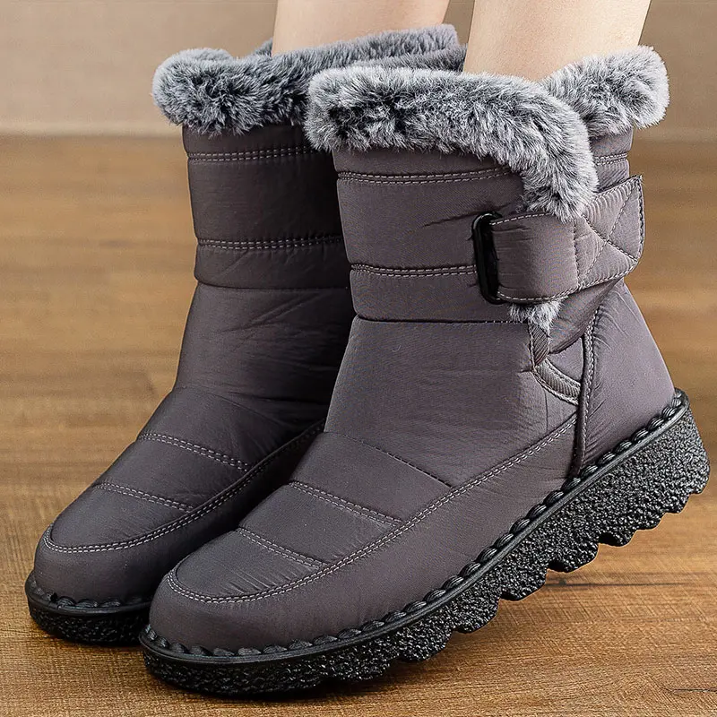 Women snow boots Women Boots New Winter Snow Botas Mujer Elegant Warm Winter Shoes Fur Footwear