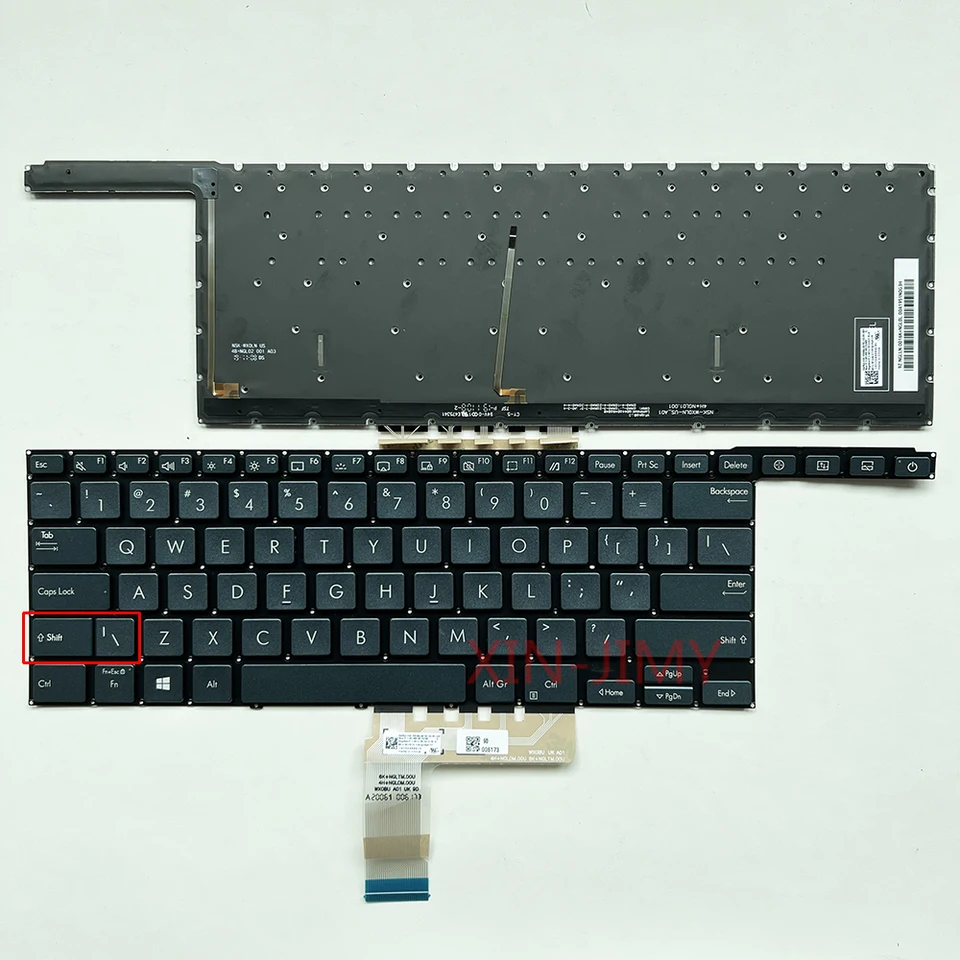 UX581 Ukrainian/RU/US Backlit Keyboard For Asus Zenbook Pro Duo 15