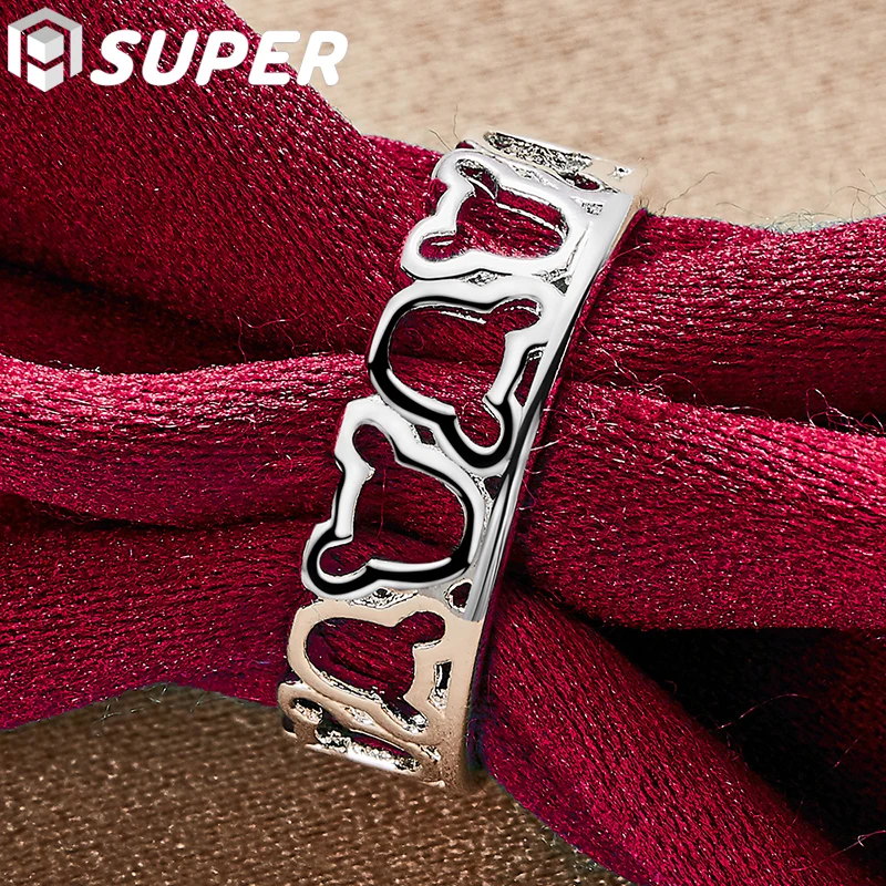 

925 Sterling Silver Classic Ring For Woman Romantic Fashion Wedding Engagement Party Gift Charm Jewelry