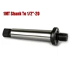 High Grade Tool Steel Morse Taper MT1 Adapter 1MT Shank to 12''20 Threaded Drill Chuck Arbor Thread Compatibility 1/2'' 20 4
