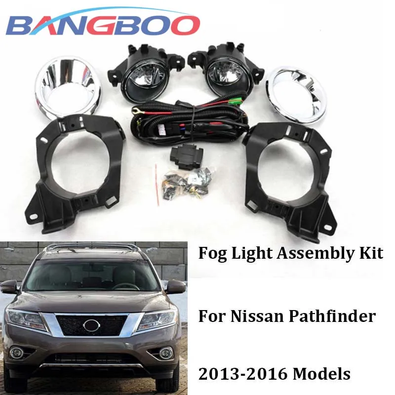 

1Set Car Fog Light Assembly For Nissan Pathfinder 2013 2014 2015 2016 Halogen 12V 55W Bulb With Switch Wiring Harness