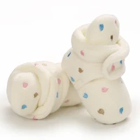 Newborn baby girl men's soft boots solid fleece snow boots 0-18M newborn baby warm shoes new fashionable and comfortable shoes 3