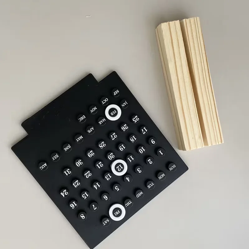 Calendario creativo mini fai-da-te da tavolo, decorazione per scrivania, calendario decorativo per feste - immagine 3