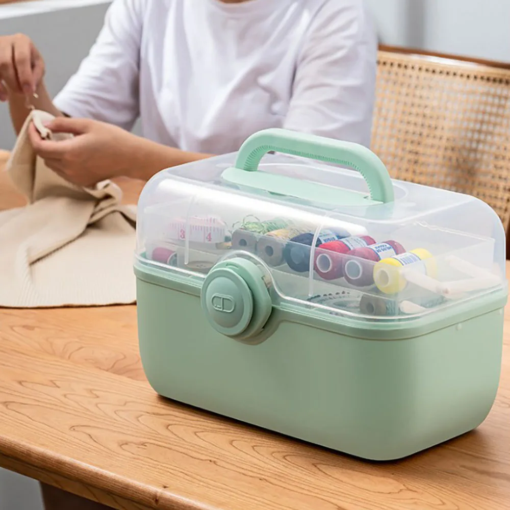 Sewing Kit Box For Adults Beginners Sewing Kits Accessories Home Box Stitching Repair Kit Compartments