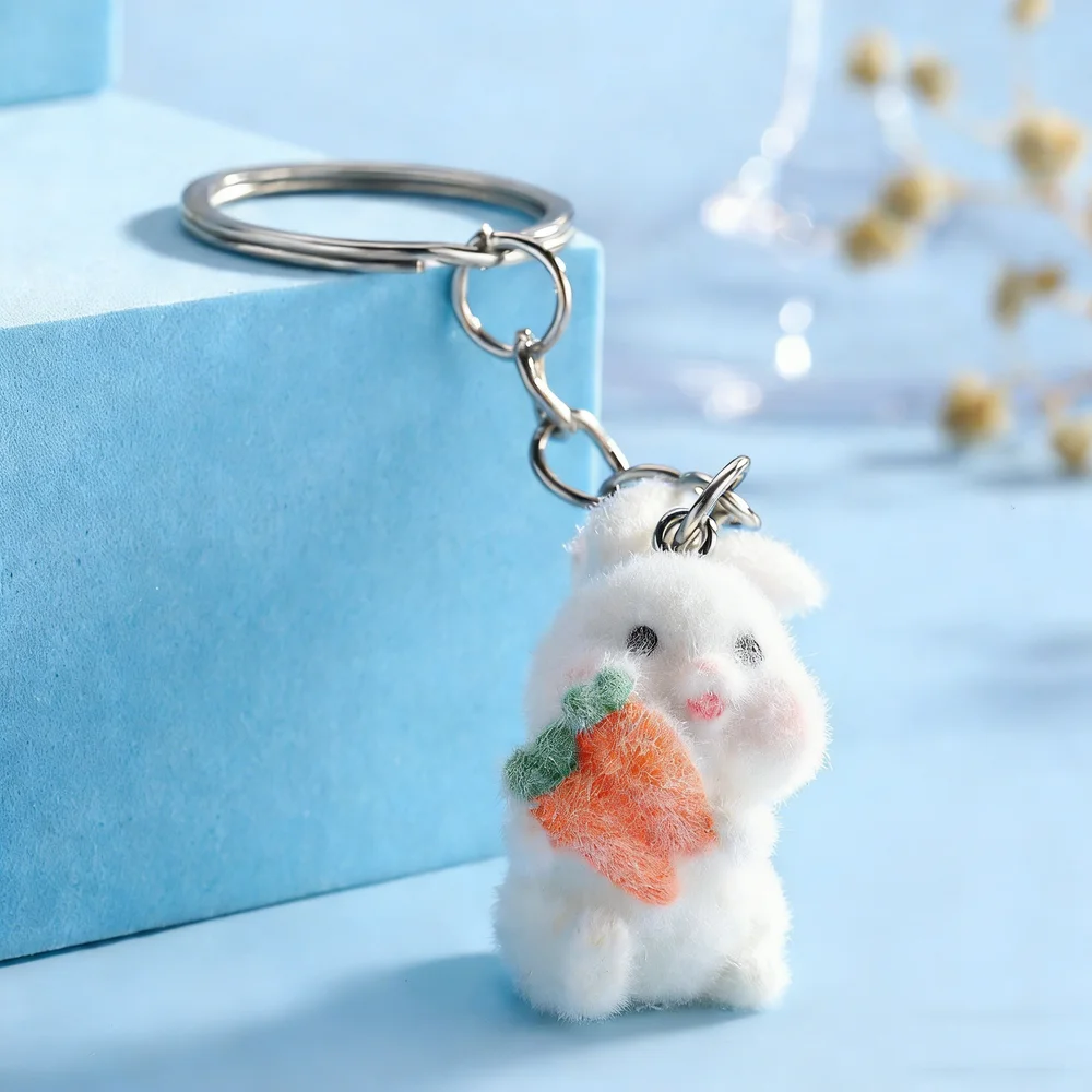 Charming Animal Keychain Collection: 3D Cartoon Resin Doll Pendant