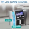Ice Maker Machine, 150LBS/24H with 45 Pounds Storage Bin - 4.3 inch Touch Screen, 304 Stainless Steel Ice Making Mach 5