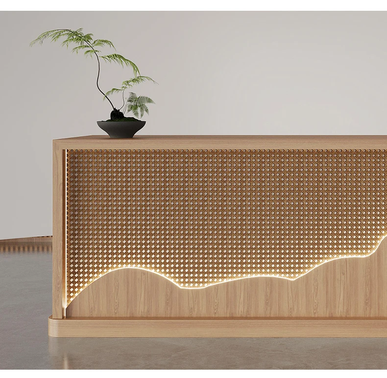 Description Picture 4 of itemShop Reception Desks Standing Desk Cashier Business Simple Commercial Restaurant Checkout Aesthetic Comptoir Caisse Furniture