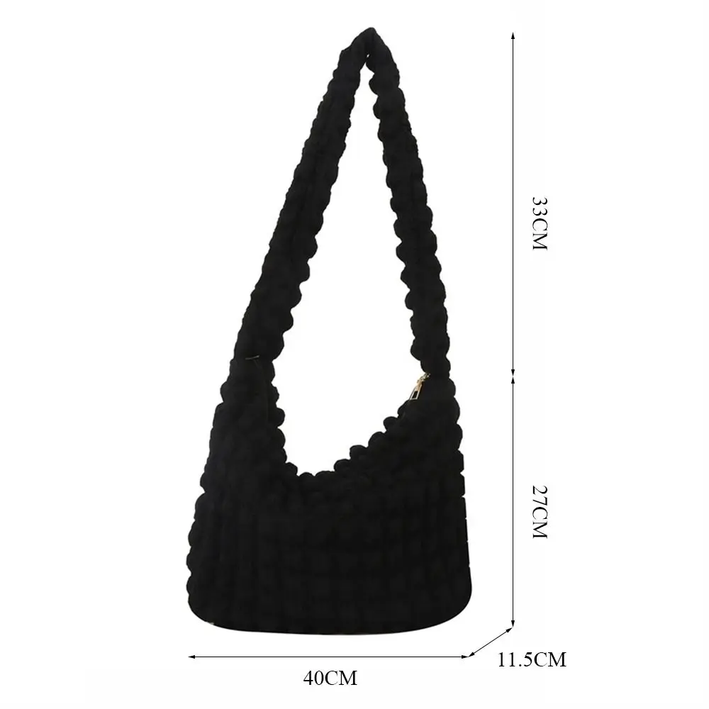 Bolsa de ombro acolchoada com padrão xadrez para mulher_voghion.com