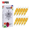 10 pcs Yellow Dragonfly Tattoo Cartridge Needle 1 3 5 7 9 11 13 14 15 RL RM RS M1 Professional Cartridge Makeup Needles 1
