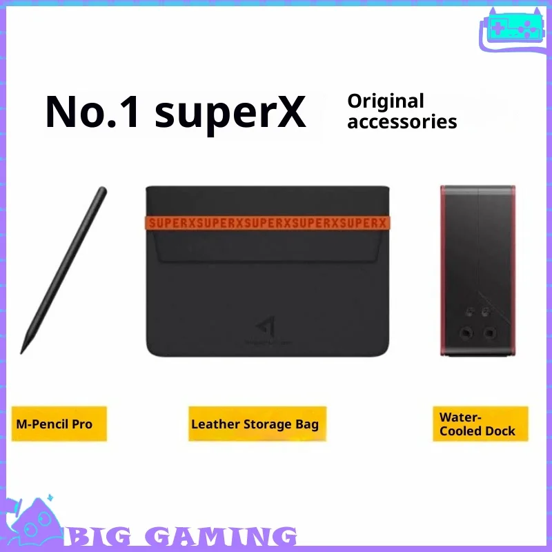 Accessori per console portatile Super X: custodia per stilo, dock raffreddato ad acqua, pellicola protettiva temperata, controller di gioco per Onexplayer Super X