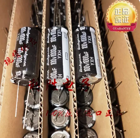 10pcs/lot Japanese original Rubycon 100V 1000UF 18*40 YXH series Filter aluminum electrolytic capacitor free shipping 50pcs lot new original epcos b32529 series 100v 5% film capacitor free shipping